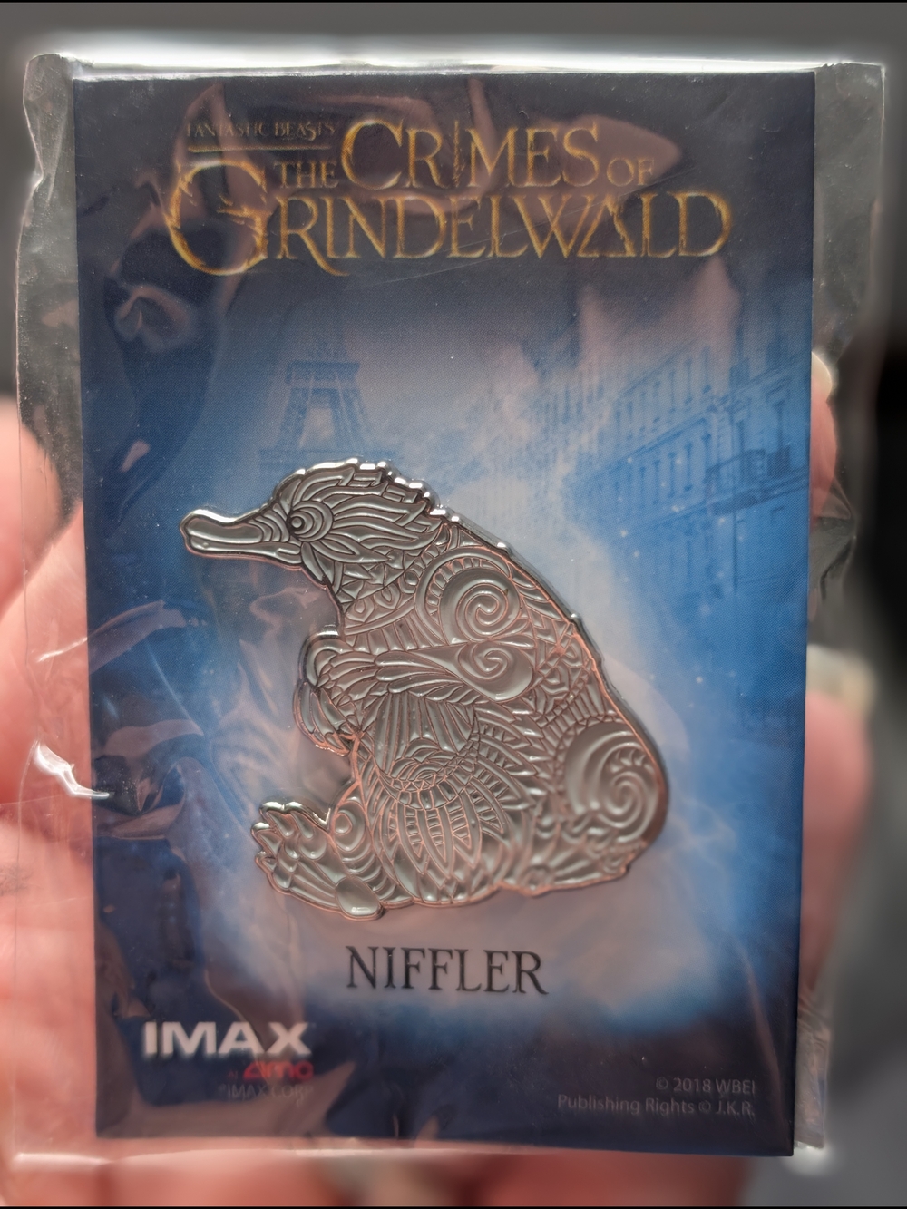 Silver Niffler Enamel Pin